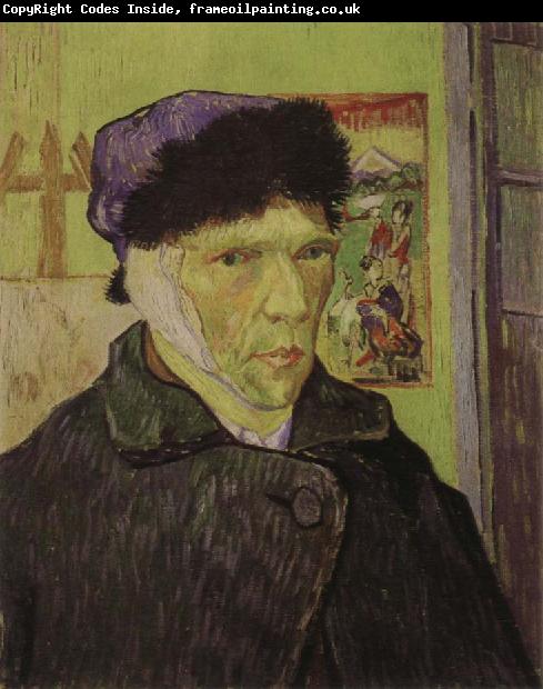 Vincent Van Gogh self portrait with bandaged ear